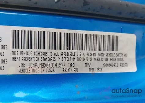 2019 Jeep Cherokee Trailhawk из США, поврежденный, VIN 1C4PJMBX0KD141577